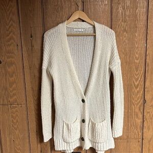 Abercrombie & Fitch‎ long line 3 button 2 pocket cardigan sweater Size XS/S